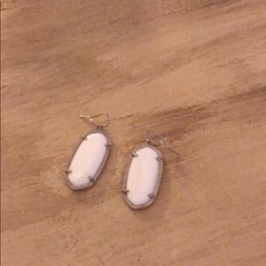 White silver small Kendra earrings